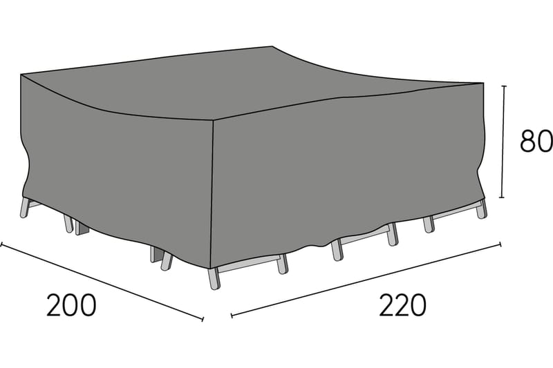 Møbeltrekk 200x220x80 cm - Hagemøbler - Puter - Hammockputer
