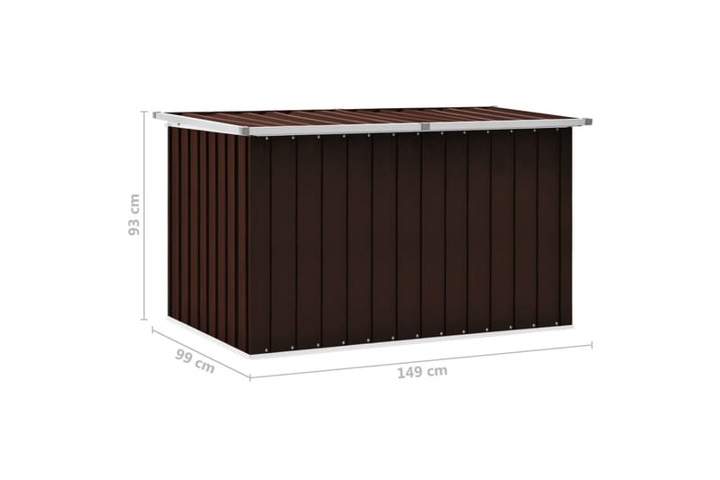 Oppbevaringskasse 149x99x93 cm brun - Hagemøbler - Puteoppbevaring & møbelbeskyttelse - Putebokser & Putekasser