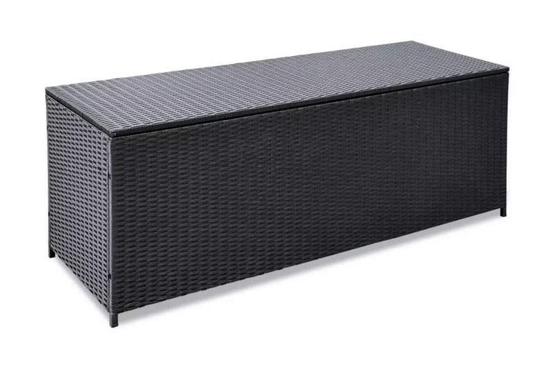 Putekasse 150x50x60 cm polyrotting svart - Svart - Hagemøbler - Loungemøbler - Loungesett