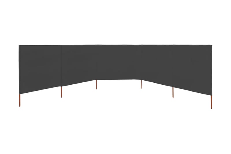 Vindskjerm 5 paneler stoff 600x120 cm antrasitt - Grå - Hagemøbler - Solbeskyttelse - Avskjerming & vindskjerm