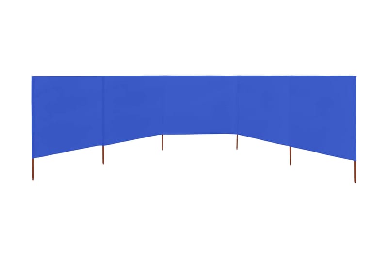 Vindskjerm 5 paneler stoff 600x80 cm asurblå - Blå - Hagemøbler - Solbeskyttelse - Avskjerming & vindskjerm
