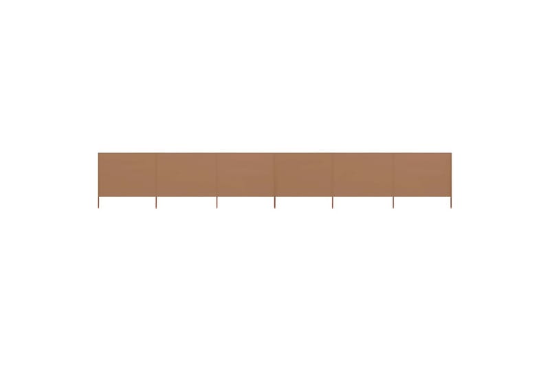 Vindskjerm 6 paneler stoff 800x120 cm gråbrun - Brun - Hagemøbler - Solbeskyttelse - Avskjerming & vindskjerm - Skjerm