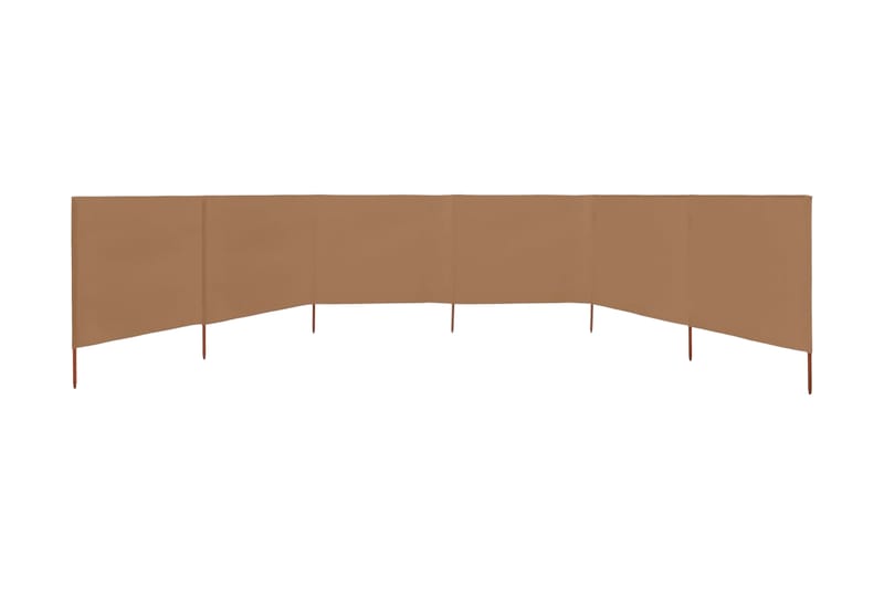 Vindskjerm 6 paneler stoff 800x160 cm gråbrun - Brun - Hagemøbler - Solbeskyttelse - Avskjerming & vindskjerm