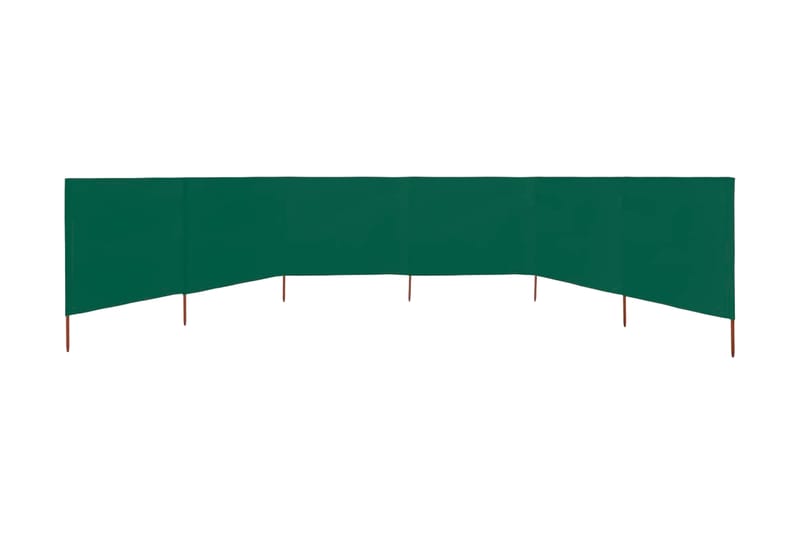 Vindskjerm 6 paneler stoff 800x160 cm grønn - Grønn - Hagemøbler - Solbeskyttelse - Avskjerming & vindskjerm