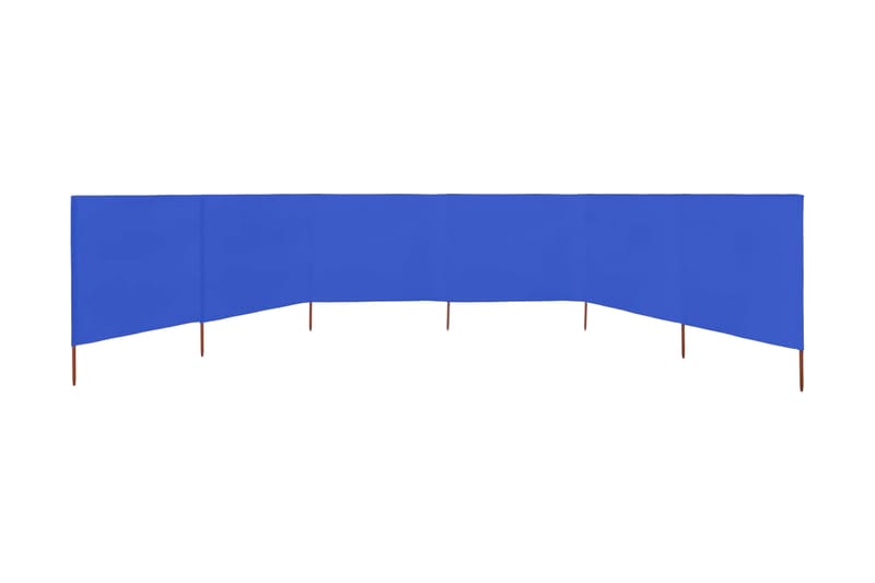 Vindskjerm 6 paneler stoff 800x80 cm asurblå - Blå - Hagemøbler - Solbeskyttelse - Avskjerming & vindskjerm