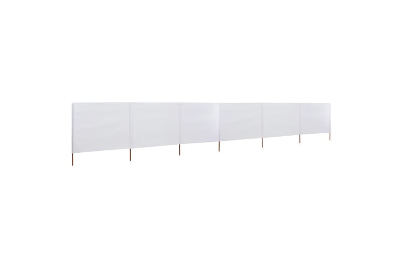Vindskjerm 6 paneler stoff 800x80 cm hvit - Hagemøbler - Solbeskyttelse - Avskjerming & vindskjerm
