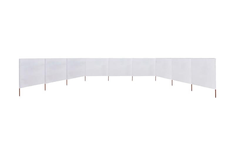 Vindskjerm 9 paneler stoff 1200x160 cm sandhvit - Hvit - Hagemøbler - Solbeskyttelse - Avskjerming & vindskjerm - Skjerm