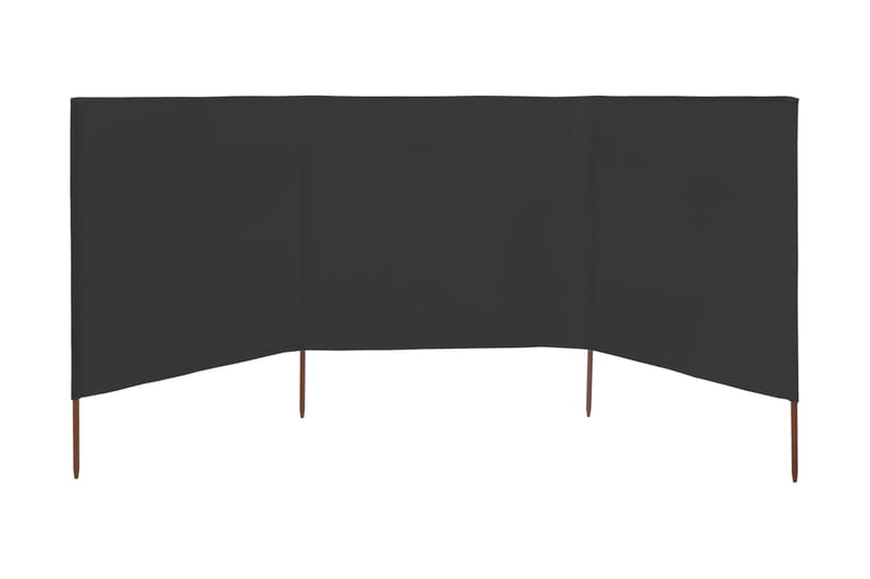 Vindskjermer 3 paneler stoff 400x120 cm antrasitt - Hagemøbler - Solbeskyttelse - Avskjerming & vindskjerm