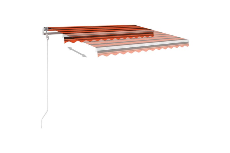 Automatisk uttrekkbar markise 3x2,5 m oransje og brun - Hagemøbler - Solbeskyttelse - Markiser