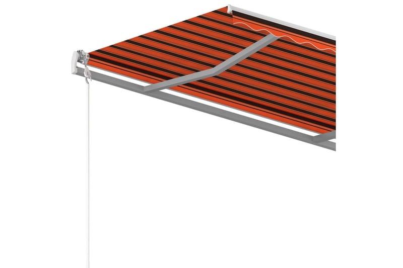 Automatisk uttrekkbar markise 3x2,5 m oransje og brun - Hagemøbler - Solbeskyttelse - Markiser