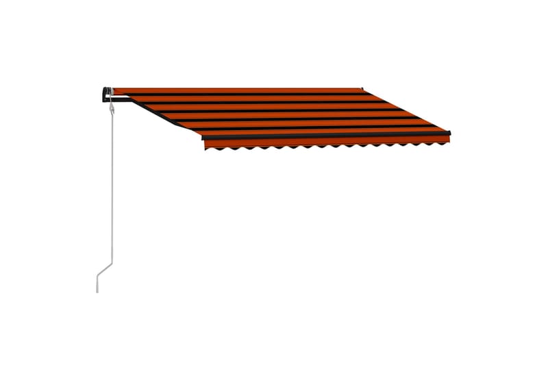 Automatisk uttrekkbar markise 400x300 cm oransje & brun - Hagemøbler - Solbeskyttelse - Markiser