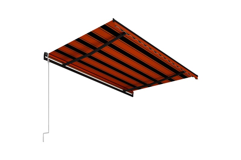 Automatisk uttrekkbar markise 400x300 cm oransje & brun - Hagemøbler - Solbeskyttelse - Markiser