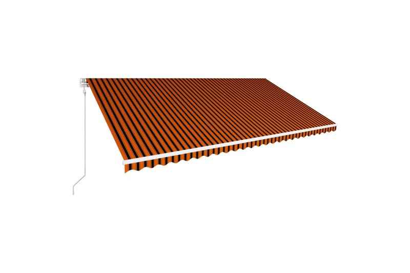 Automatisk uttrekkbar markise 600x300 cm oransje og brun - Hagemøbler - Solbeskyttelse - Markiser