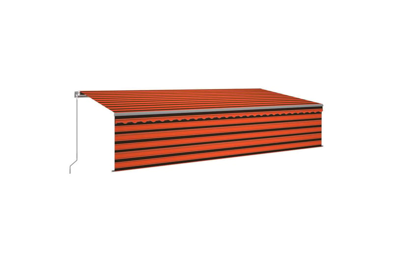 Automatisk uttrekkbar markise med persienne 6x3 m - Oransj - Hagemøbler - Solbeskyttelse - Markiser