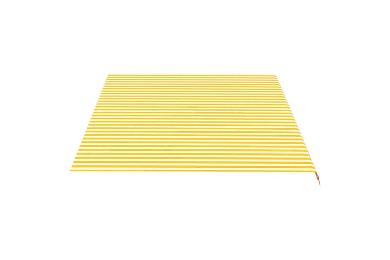 Erstatningsduk for markise gul og hvit 5x3,5 m - Hagemøbler - Solbeskyttelse - Markiser