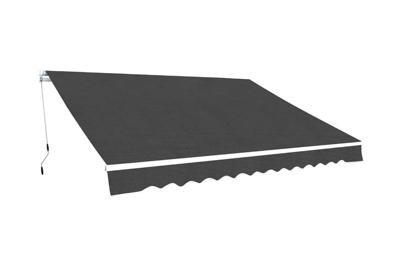 Foldbar markise manuell 450 cm antrasitt - Hagemøbler - Solbeskyttelse - Markiser