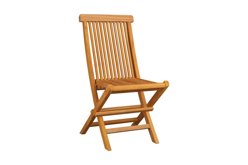 Klappstoler 8 stk heltre teak - Brun - Hagemøbler - Solbeskyttelse - Markiser