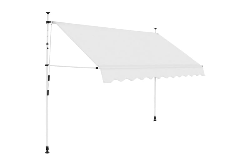 Manuell uttrekkbar markise 250 cm kremhvit - Hagemøbler - Solbeskyttelse - Markiser