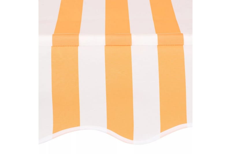 Manuell uttrekkbar markise 400 cm gule og hvite striper - Hagemøbler - Solbeskyttelse - Markiser