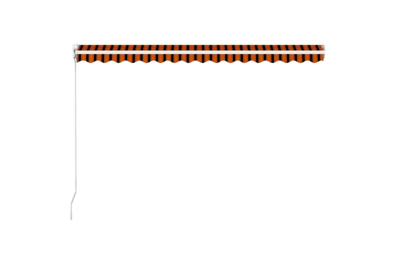 Manuell uttrekkbar markise 450x300 cm oransje og brun - Hagemøbler - Solbeskyttelse - Markiser