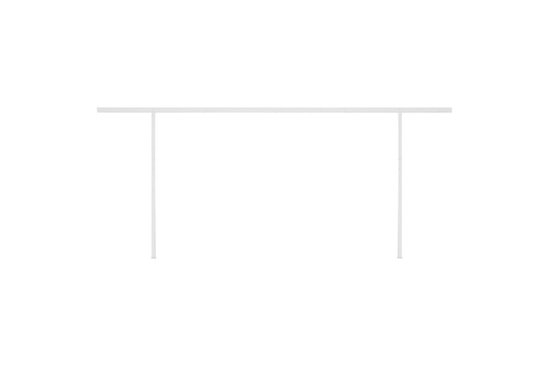Manuell uttrekkbar markise med stolper 5x3,5 m antrasitt - Antrasittgrå - Hagemøbler - Solbeskyttelse - Markiser