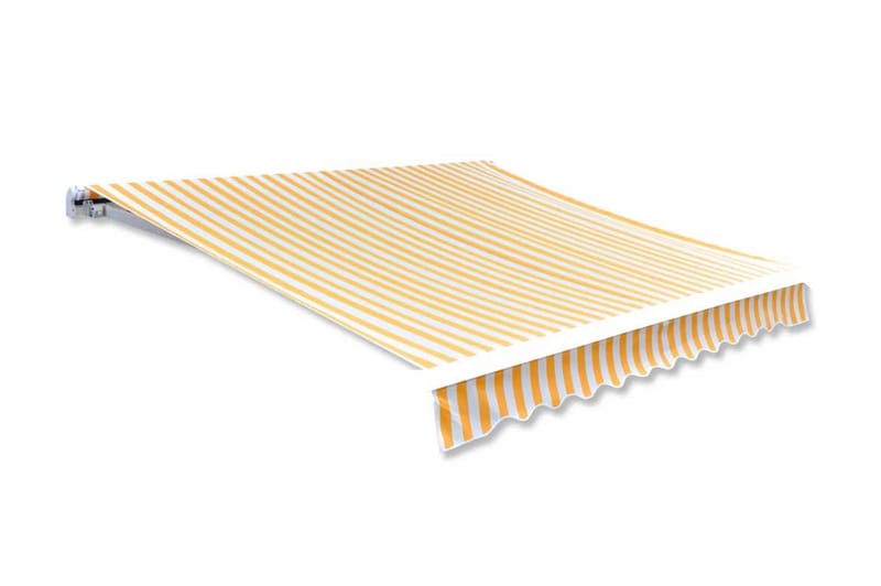 Markiseduk solsikkegul og hvit 6 x 3m (ramme ikke inkludert) - Hagemøbler - Solbeskyttelse - Markiser