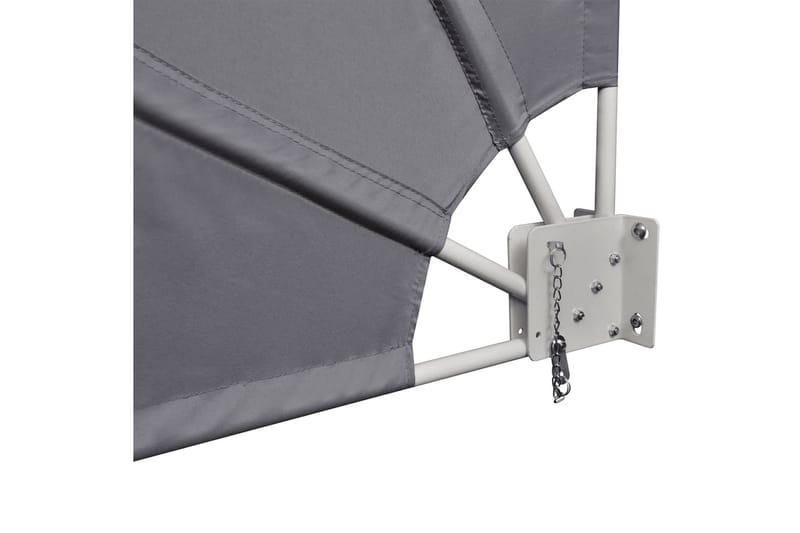 Sammenleggbar sidemarkise for balkong grå 140x140 cm - Hagemøbler - Solbeskyttelse - Markiser
