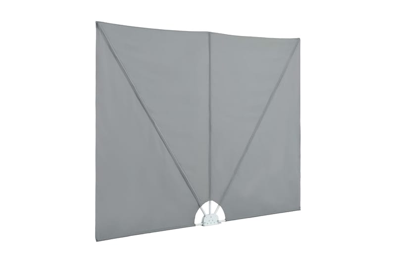 Sammenleggbar sidemarkise for terrasse grå 300x150 cm - Hagemøbler - Solbeskyttelse - Parasoller - Parasollfot