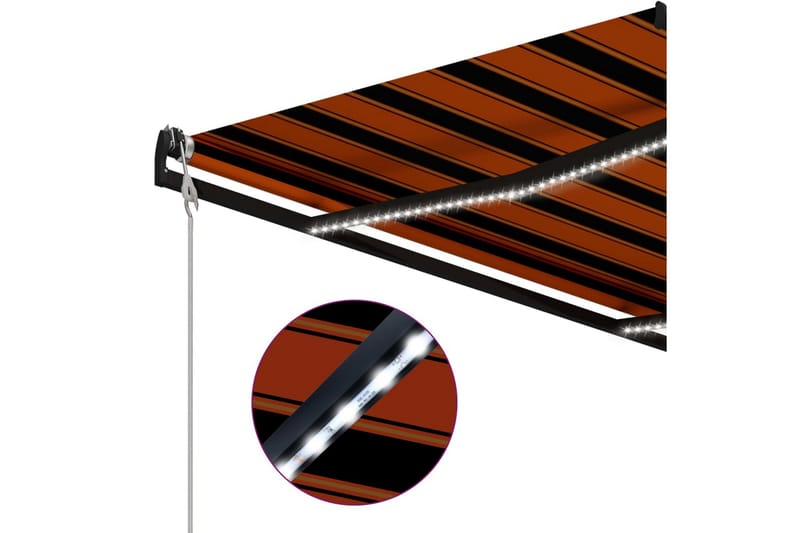 Uttrekkbar markise med vindsensor & LED 300x250cm - Hagemøbler - Solbeskyttelse - Markiser