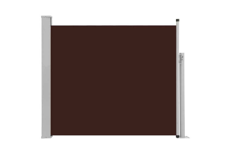 Uttrekkbar sidemarkise 100x300 cm brun - Hagemøbler - Balkong - Sikkerhet & vindbeskyttelse balkong - Balkongbeskyttelse