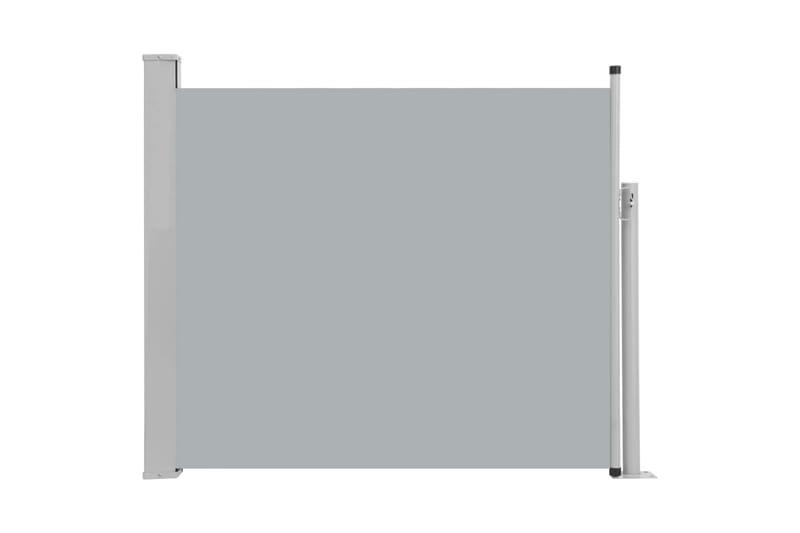 Uttrekkbar sidemarkise 100x300 cm grå - Hagemøbler - Solbeskyttelse - Markiser
