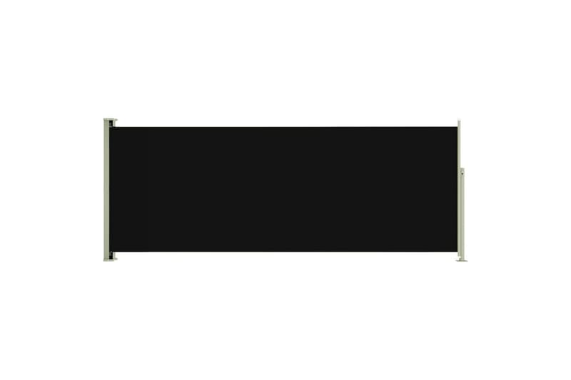 Uttrekkbar sidemarkise 117x300 cm svart - Svart - Hagemøbler - Solbeskyttelse - Markiser