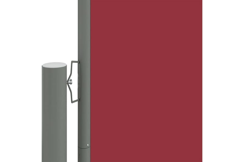 Uttrekkbar sidemarkise 117x600 cm rød - Rød - Hagemøbler - Solbeskyttelse - Markiser