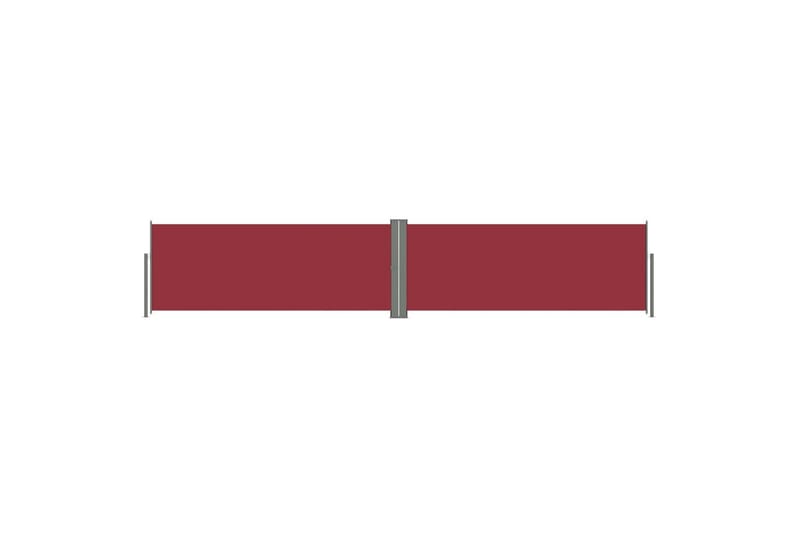 Uttrekkbar sidemarkise 117x600 cm rød - Rød - Hagemøbler - Solbeskyttelse - Markiser