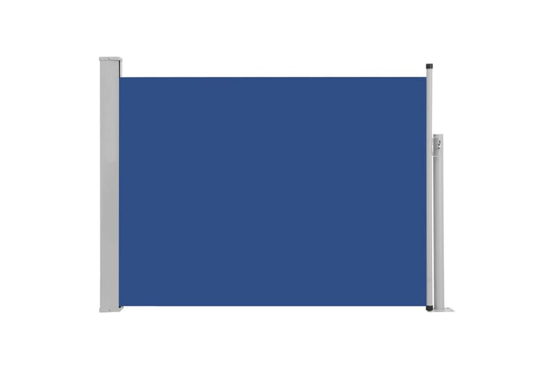 Uttrekkbar sidemarkise 120x500 cm blå - Hagemøbler - Solbeskyttelse - Markiser