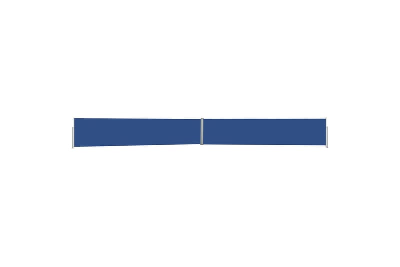 Uttrekkbar sidemarkise 140x1200 cm blå - Blå - Hagemøbler - Solbeskyttelse - Markiser