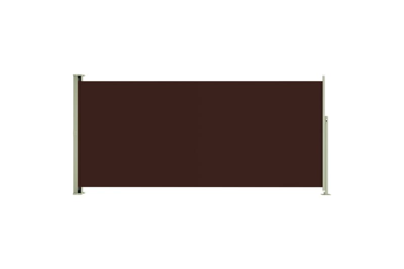 Uttrekkbar sidemarkise 140x300 cm brun - Brun - Hagemøbler - Solbeskyttelse - Markiser