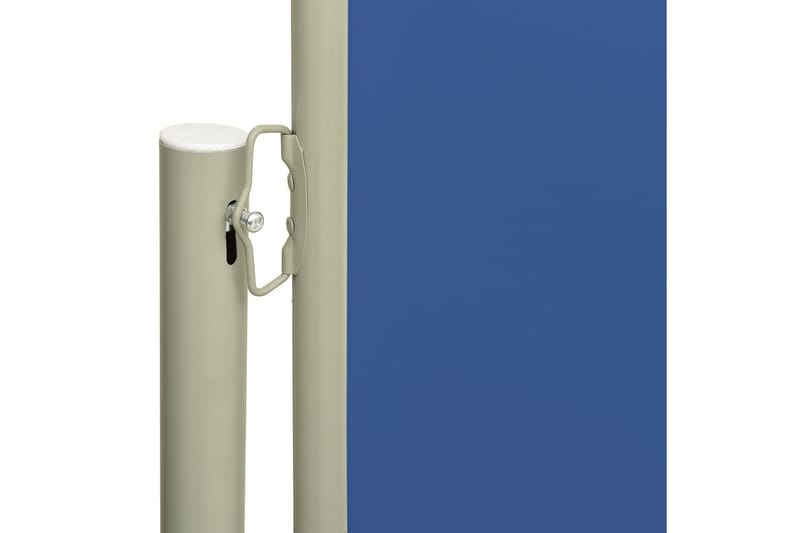 Uttrekkbar sidemarkise 140x600 cm blå - Blå - Hagemøbler - Solbeskyttelse - Markiser