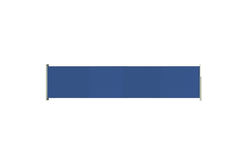Uttrekkbar sidemarkise 140x600 cm blå - Blå - Hagemøbler - Balkong - Sikkerhet & vindbeskyttelse balkong - Balkongbeskyttelse