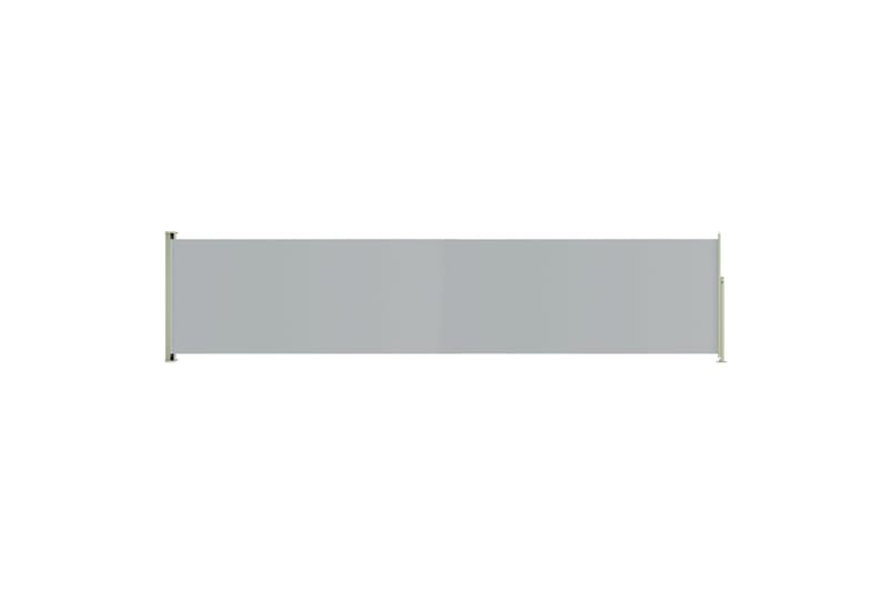 Uttrekkbar sidemarkise 140x600 cm grå - Grå - Hagemøbler - Solbeskyttelse - Markiser