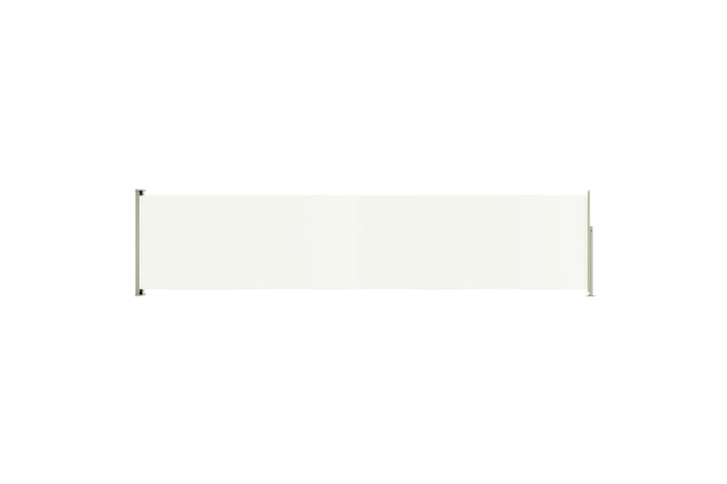 Uttrekkbar sidemarkise 140x600 cm kremhvit - Krem - Hagemøbler - Balkong - Sikkerhet & vindbeskyttelse balkong - Balkongbeskyttelse