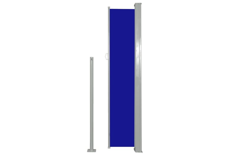 Uttrekkbar sidemarkise 160 x 500 cm blå - Hagemøbler - Solbeskyttelse - Markiser