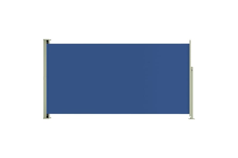 Uttrekkbar sidemarkise 160x300 cm blå - Blå - Hagemøbler - Solbeskyttelse - Markiser