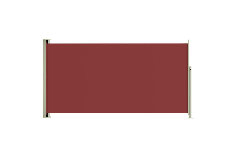 Uttrekkbar sidemarkise 160x300 cm rød - Rød - Hagemøbler - Solbeskyttelse - Markiser