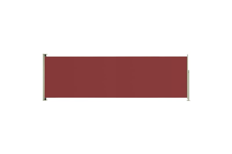 Uttrekkbar sidemarkise 160x500 cm rød - Rød - Hagemøbler - Solbeskyttelse - Markiser
