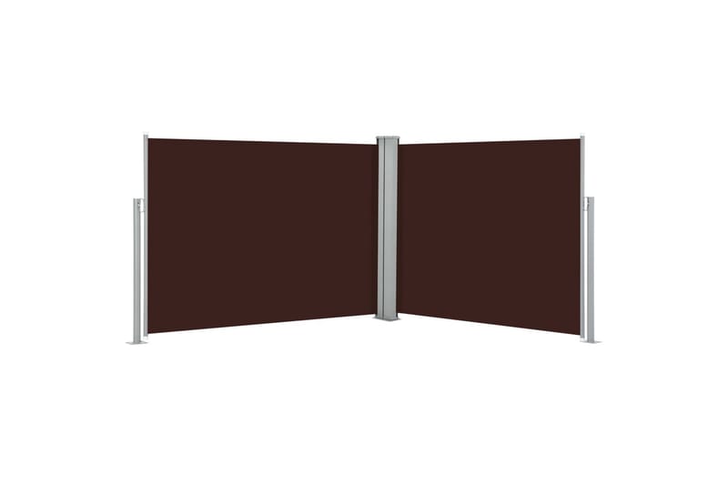Uttrekkbar sidemarkise 170x1000 cm brun - Hagemøbler - Solbeskyttelse - Markiser