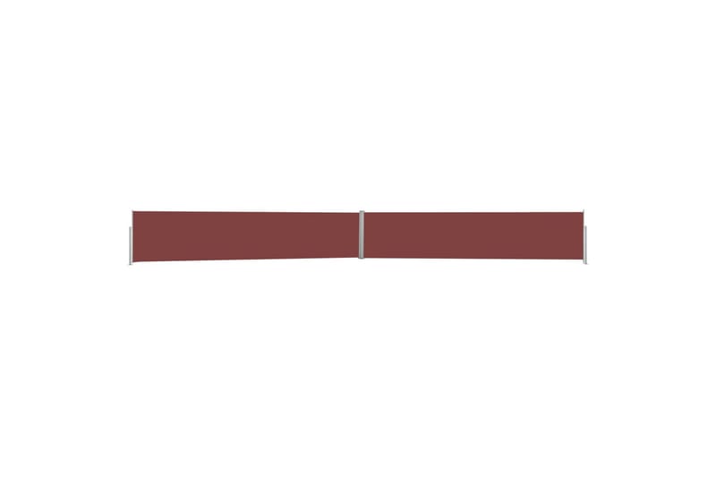 Uttrekkbar sidemarkise 170x1200 cm brun - Brun - Hagemøbler - Balkong - Sikkerhet & vindbeskyttelse balkong - Balkongbeskyttelse