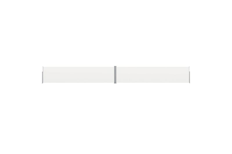 Uttrekkbar sidemarkise 170x1200 cm kremhvit - Krem - Hagemøbler - Balkong - Sikkerhet & vindbeskyttelse balkong - Balkongbeskyttelse