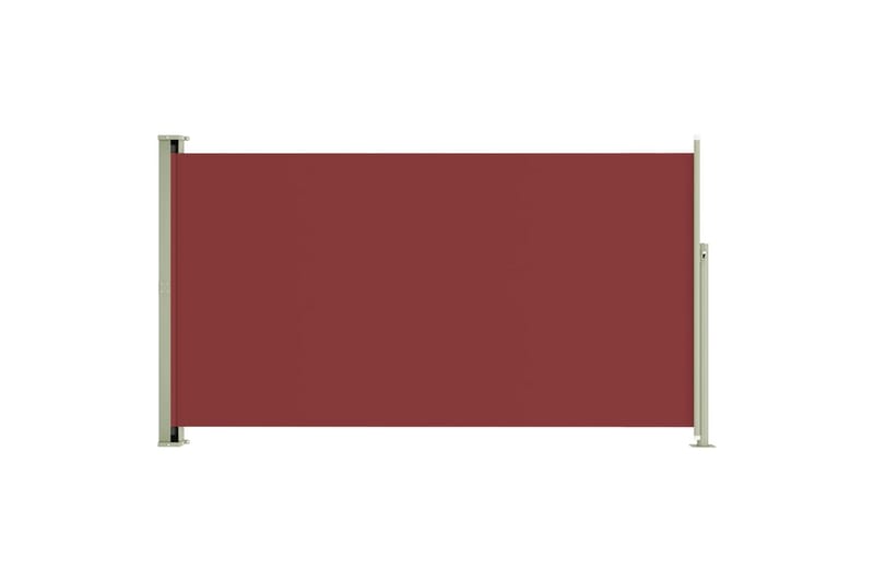 Uttrekkbar sidemarkise 170x300 cm rød - Rød - Hagemøbler - Solbeskyttelse - Markiser