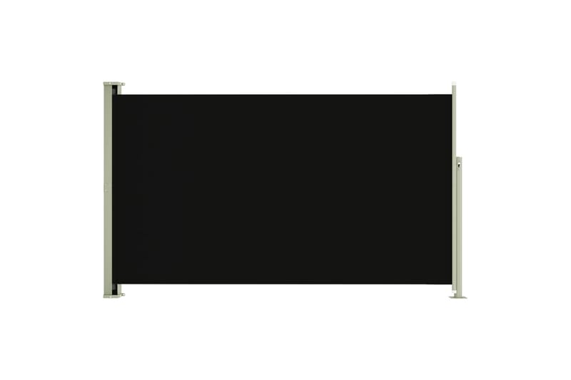Uttrekkbar sidemarkise 180x300 cm svart - Svart - Hagemøbler - Solbeskyttelse - Markiser